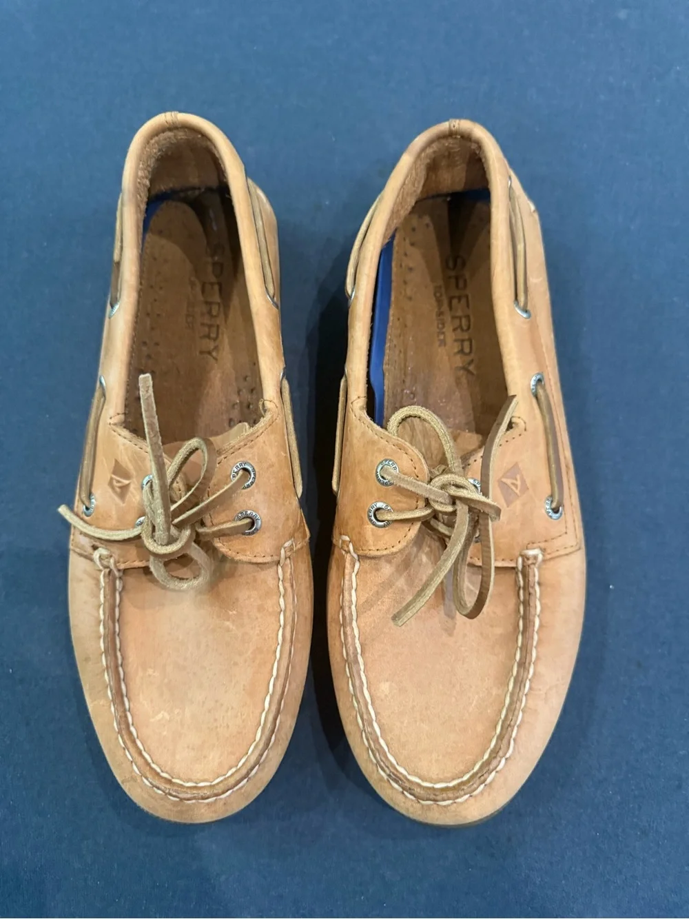 Sperry Men's Light Brown Suede Moc Toe Boat Shoes